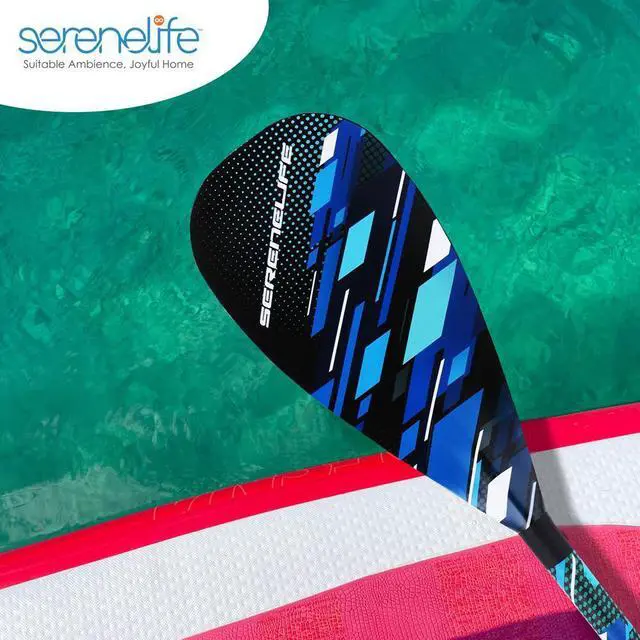 Alt view image 6 of 7 - SereneLife Adjustable 3-Piece Carbon Fiber SUP Paddle - Black (SLPADDLE40)