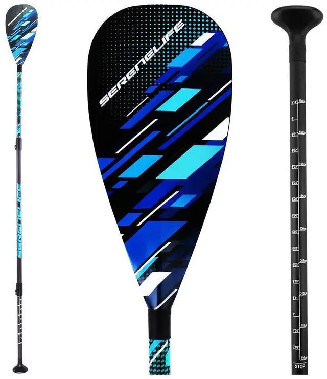 Main image of SereneLife Adjustable 3-Piece Carbon Fiber SUP Paddle - Black (SLPADDLE40)
