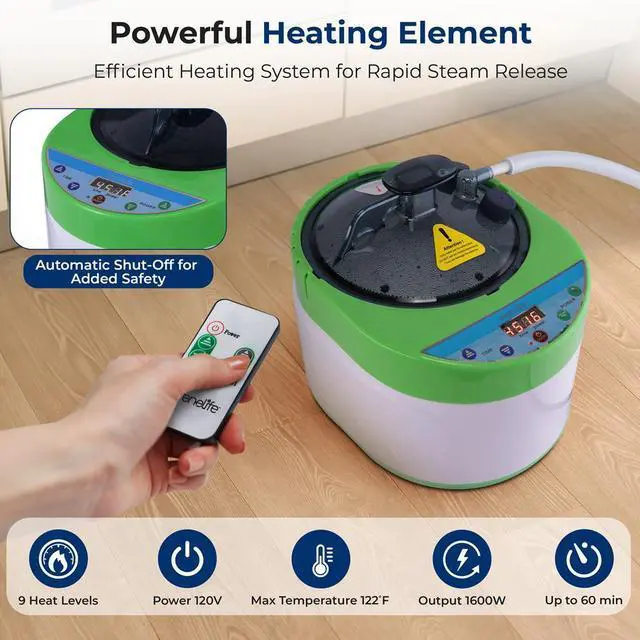Alt view image 7 of 7 - SereneLife Portable Steam Home Sauna - Personal Detox Spa Therapy (SLISAU35GRY)