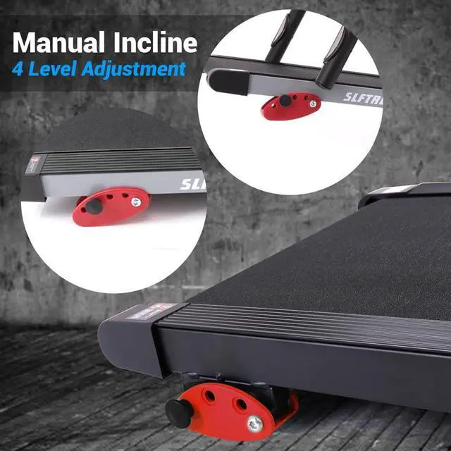 Alt view image 2 of 7 - SereneLife Folding Motorized Treadmill - Bluetooth, 12 Pre-set Programs, LCD Display (SLFTRD26BT)