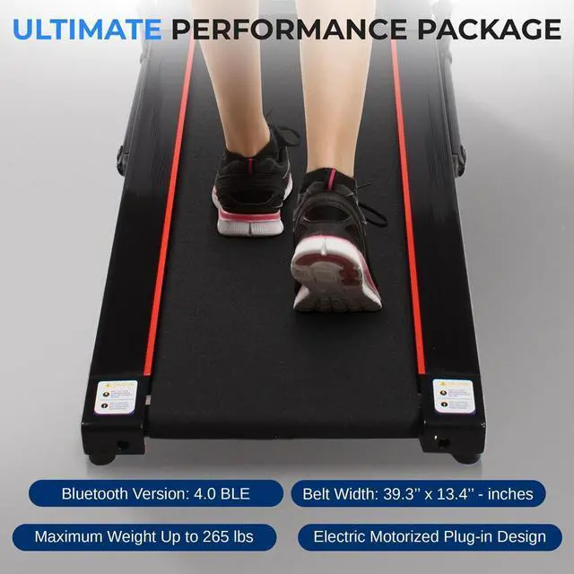 Alt view image 6 of 7 - SereneLife Digital Smart Treadmill with Bluetooth App Sync & Folding Design (SLFTRD18)