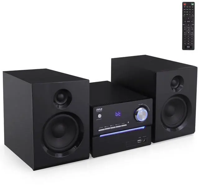 Main image of Pyle 3-Piece Wireless Bluetooth Streaming Stereo System with MP3, USB, FM Radio, Bass Reflex Speaker & Remote Control (PHSKR20)