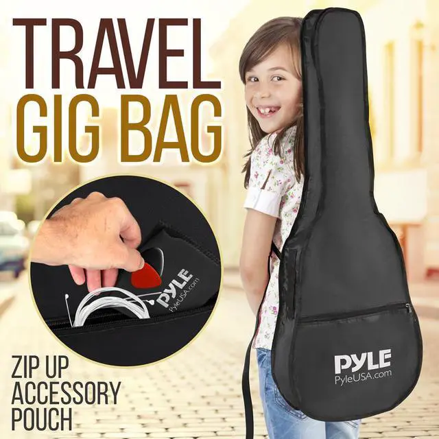 Alt view image 5 of 7 - Pyle Classic Style Junior Scale Guitar - 30" with Digital Tuner & Accessories (PGACLS30)