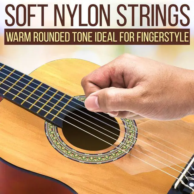 Alt view image 2 of 7 - Pyle Classic Style 34" Guitar - 6-String with Digital Tuner & Accessories (PGACLS40)