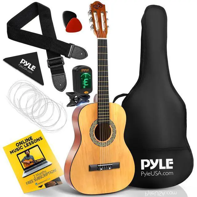 Main image of Pyle Classic Style 34" Guitar - 6-String with Digital Tuner & Accessories (PGACLS40)