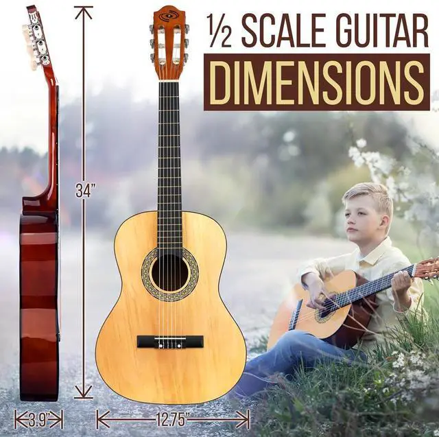 Alt view image 4 of 7 - Pyle Classic Style 34" Guitar - 6-String with Digital Tuner & Accessories (PGACLS40)
