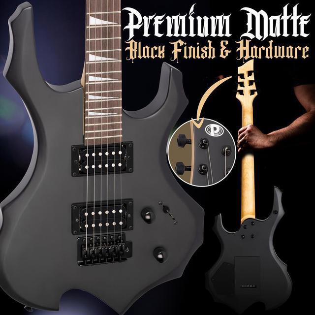 Alt view image 3 of 7 - Pyle 6-String Electric Guitar Kit - Includes Amplifier & Accessory Set (PMGTRKT101)