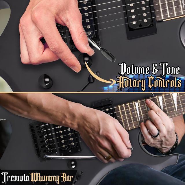 Alt view image 6 of 7 - Pyle 6-String Electric Guitar Kit - Includes Amplifier & Accessory Set (PMGTRKT101)