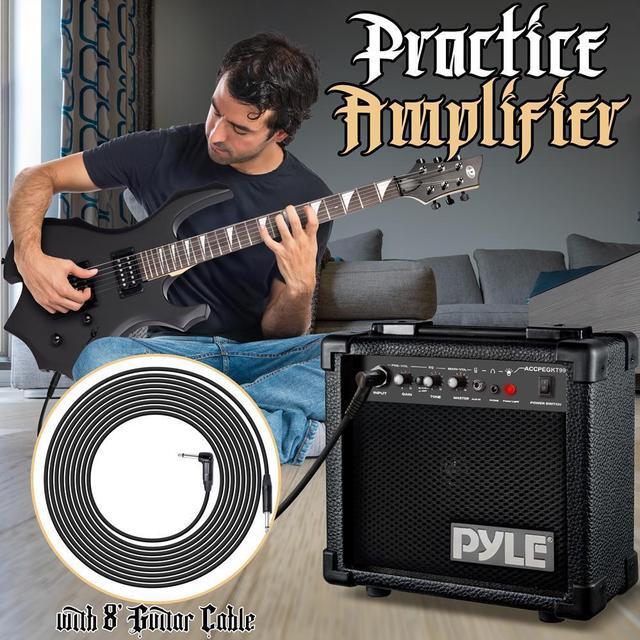 Alt view image 4 of 7 - Pyle 6-String Electric Guitar Kit - Includes Amplifier & Accessory Set (PMGTRKT101)