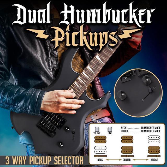 Alt view image 5 of 7 - Pyle 6-String Electric Guitar Kit - Includes Amplifier & Accessory Set (PMGTRKT101)