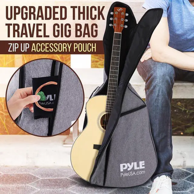 Alt view image 2 of 7 - Pyle 41" 6-String Electric Acoustic Guitar Kit - Natural Matte - PEAG200