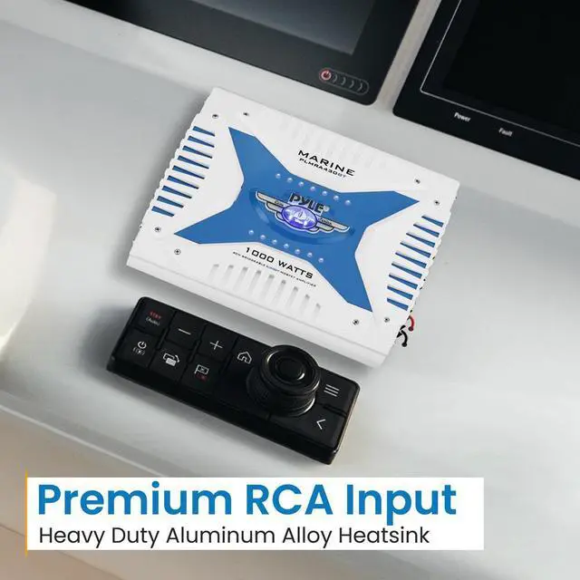 Alt view image 2 of 7 - Pyle 4-Channel Elite Bluetooth Marine Amplifier - 1000W - PLMRA430BT