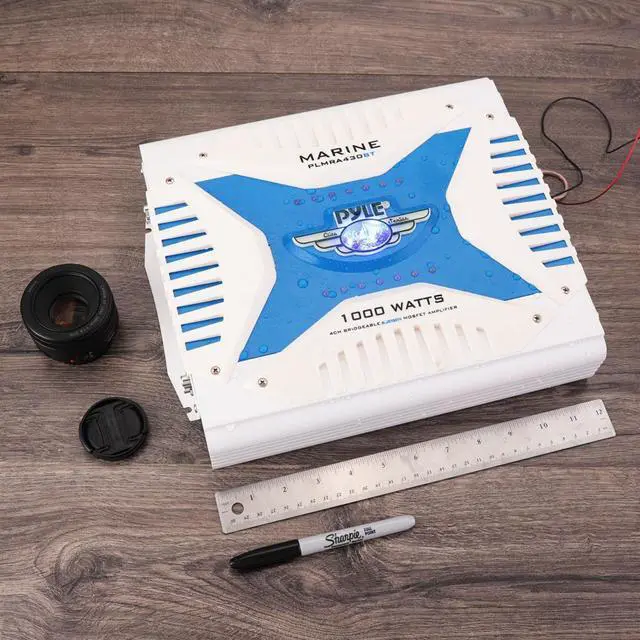 Alt view image 5 of 7 - Pyle 4-Channel Elite Bluetooth Marine Amplifier - 1000W - PLMRA430BT