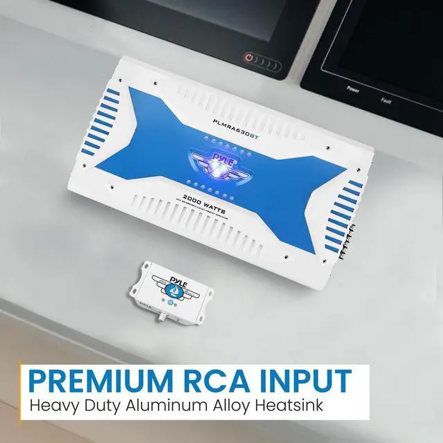 Alt view image 2 of 7 - Pyle 6-Channel Elite Bluetooth Marine Amplifier - PLMRA630BT