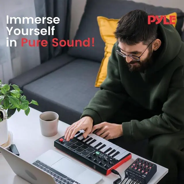 Alt view image 6 of 7 - Pyle 8-Channel Wireless Bluetooth Mini Line Mixer with USB Audio Interface - PMAX8