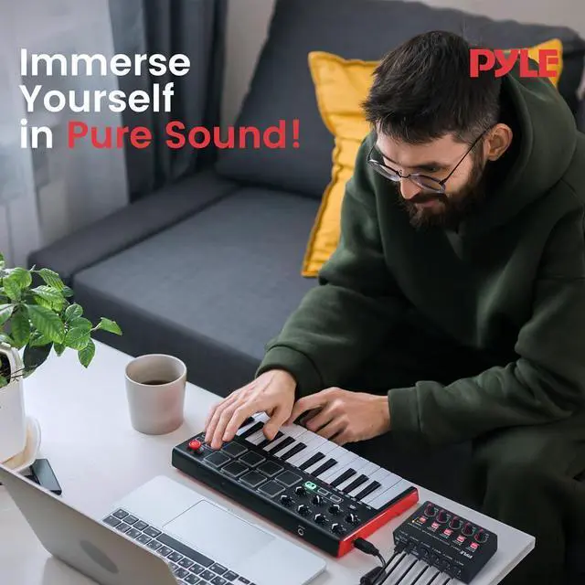 Alt view image 3 of 7 - Pyle 4-Channel Wireless Bluetooth Streaming Mini Line Mixer with USB Audio Interface - PMAX4
