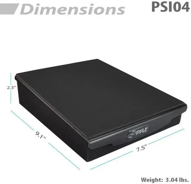 Alt view image 3 of 7 - Pyle Sound Dampening Speaker Riser - Studio Acoustic Isolation Platform (7.5 x 9.1) - PSI04