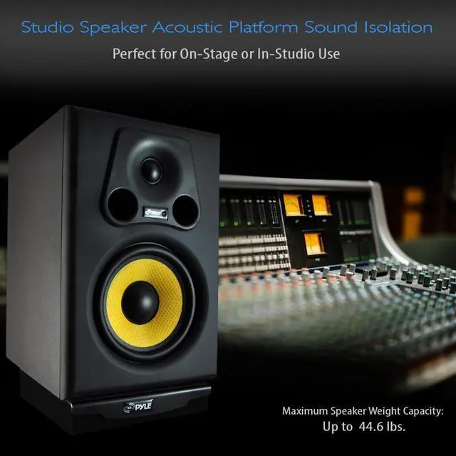 Alt view image 6 of 7 - Pyle Sound Dampening Speaker Riser - Studio Acoustic Isolation Platform (7.5 x 9.1) - PSI04