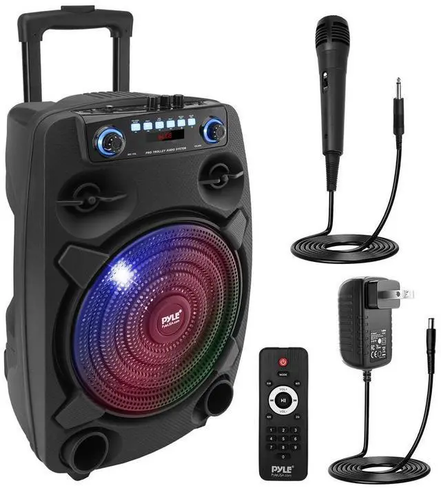 Main image of Pyle 12" Portable Bluetooth PA Speaker - 800W, Wired Mic, Rechargeable (PPHP127B)