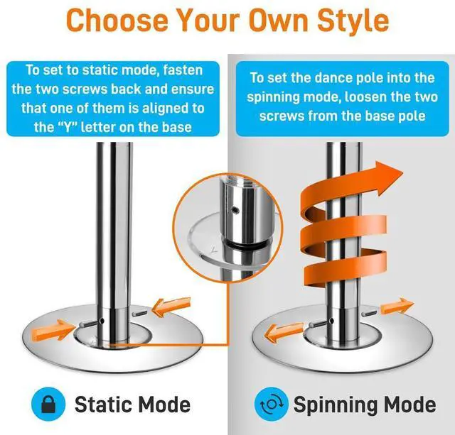 Alt view image 6 of 7 - SereneLife Professional Spinning Dancing Pole - Portable & Removable Fitness Pole (Chromed Surface) (SLDPCH)