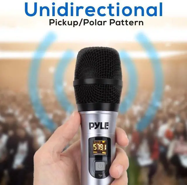 Alt view image 3 of 7 - Pyle UHF Wireless Microphone Adapter System - Pro Audio Wireless Mic Transmitter System with Receiver Adapter (PDWMU105)
