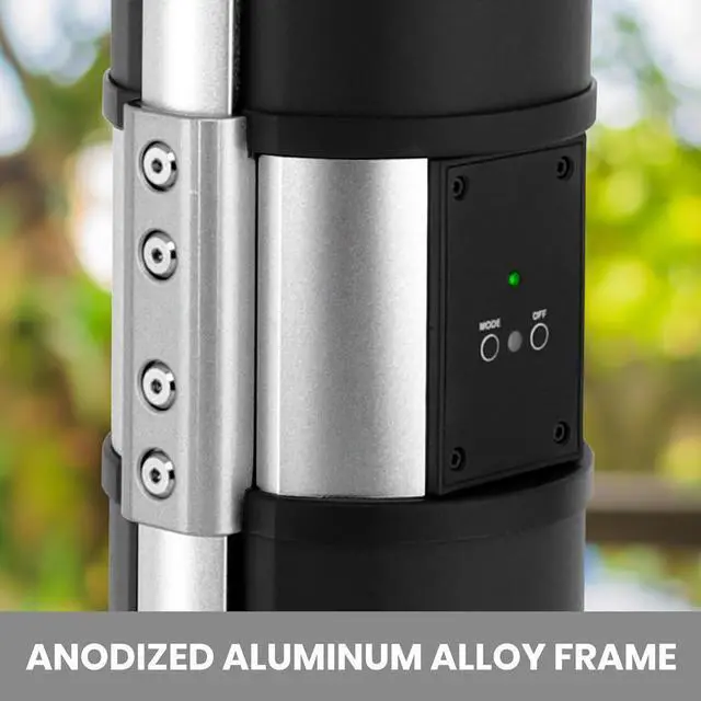 Alt view image 5 of 6 - SereneLife Electric Patio Heater with Remote Control - 1500W (SLOHT44)