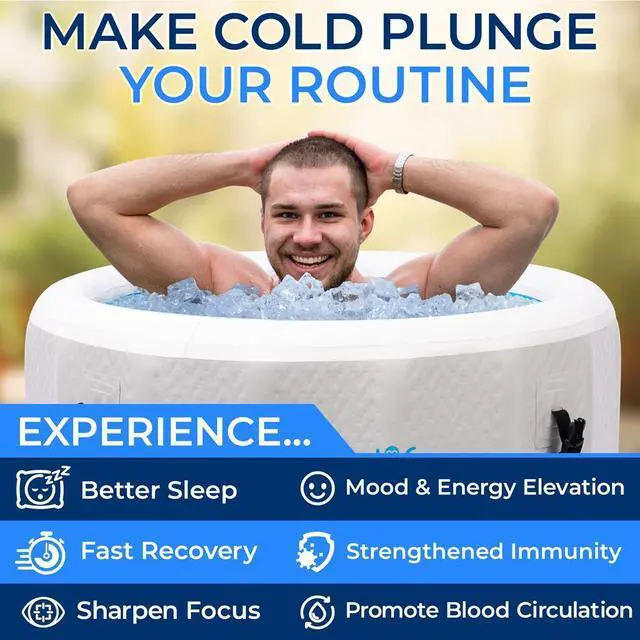 Alt view image 3 of 7 - SereneLife Inflatable Insulated Cold Plunge Tub - Ice Bath Therapy Recovery Pod (SLCPTBCR30)