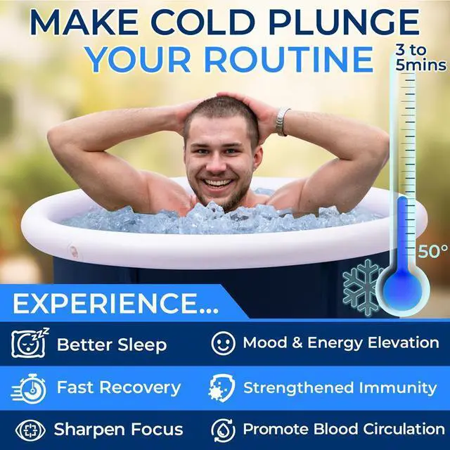 Alt view image 4 of 7 - SereneLife Inflatable Insulated Cold Plunge Tub - Ice Bath Therapy Pod (SLCPTBPVC12)