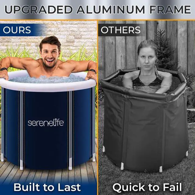 Alt view image 3 of 7 - SereneLife Inflatable Insulated Cold Plunge Tub - Ice Bath Therapy Pod (SLCPTBPVC12)