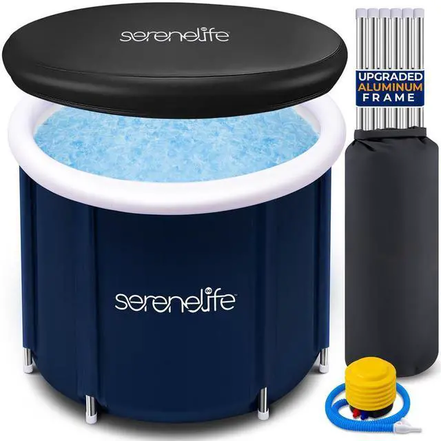 Main image of SereneLife Inflatable Insulated Cold Plunge Tub - Ice Bath Therapy Pod (SLCPTBPVC12)