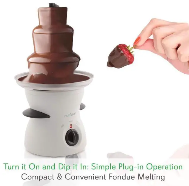Alt view image 3 of 7 - NutriChef Electric Chocolate Fondue Pot - Countertop Chocolate Fondue Maker Fountain (PKFNMK16)