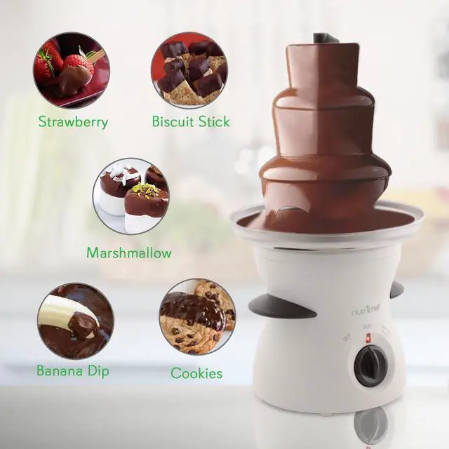 Alt view image 2 of 7 - NutriChef Electric Chocolate Fondue Pot - Countertop Chocolate Fondue Maker Fountain (PKFNMK16)