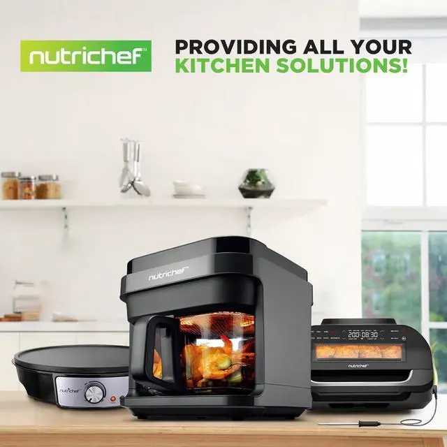 Alt view image 7 of 7 - NutriChef 5.5 Liter Digital Air Fryer with Transparent Window - NCAF539TB (Black)