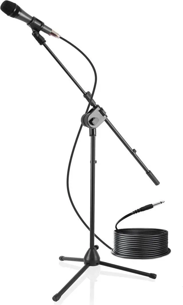 Main image of Pyle Dynamic Microphone & Tripod Stand Kit - Height Adjustable, Extending Boom - PMKSM20