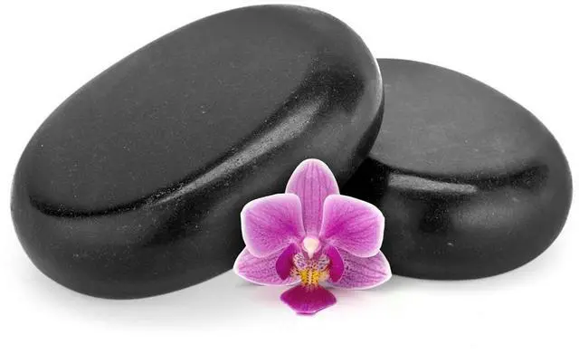 Main image of SereneLife Large Massage Stones - 2 Basalt Rock Stones with Travel Bag & Storage Box - PSLMSTN01