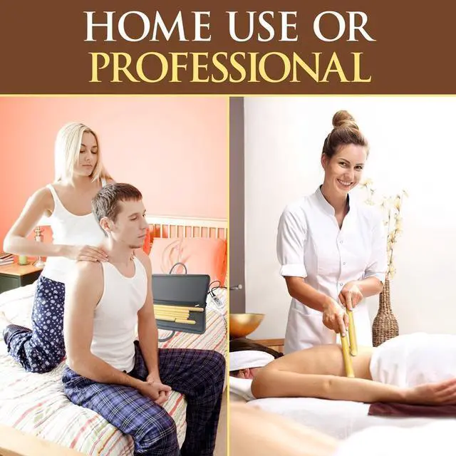 Alt view image 4 of 7 - SereneLife Thermal Therapy Massage Kit - Waterless Heating Technology with Bamboo Sticks & Heating Bag - PSLMSGBMB22