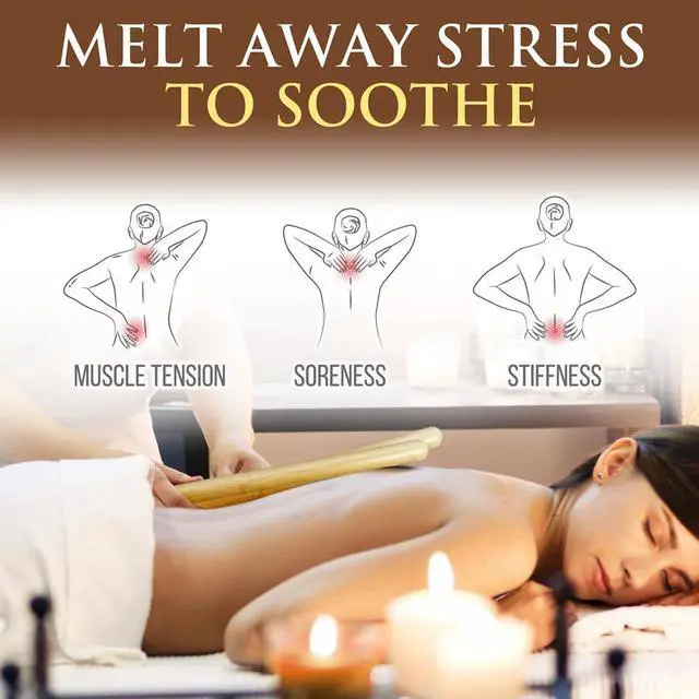 Alt view image 7 of 7 - SereneLife Thermal Therapy Massage Kit - Waterless Heating Technology with Bamboo Sticks & Heating Bag - PSLMSGBMB22