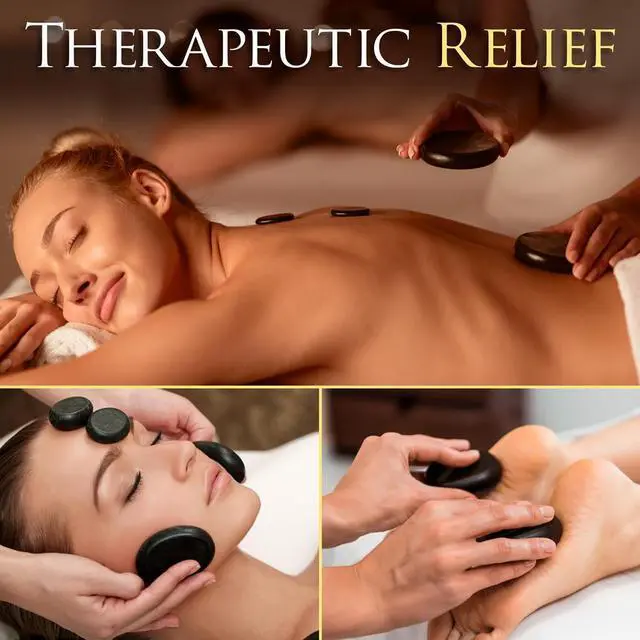 Alt view image 2 of 7 - SereneLife Hot Stone Massage Kit - Portable Heated Rock Therapy System with Digital Temperature Controller, Includes (12) Massaging Stones - PSLMSGST20