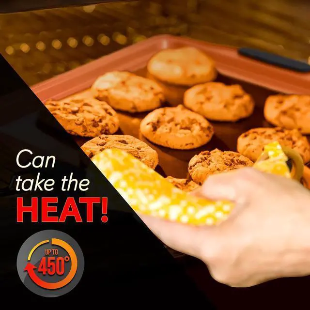 Alt view image 7 of 7 - NutriChef 5-Piece Home Kitchen Bake Pan Set - Non-Stick Carbon Steel, Commercial Grade Restaurant Quality, Includes Cookie Sheets, Rectangular Pan, and Plastic Lid - NC5PCS