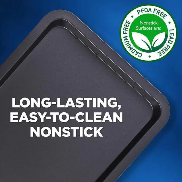 Alt view image 4 of 7 - NutriChef 3-Piece Nonstick Cookie Sheet Baking Pan - Professional Quality Kitchen Cooking Non-Stick Bake Trays with Black Coating - NCZK3B