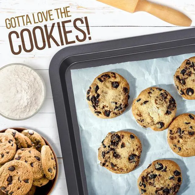 Alt view image 3 of 7 - NutriChef 3-Piece Nonstick Cookie Sheet Baking Pan - Professional Quality Kitchen Cooking Non-Stick Bake Trays with Black Coating - NCZK3B