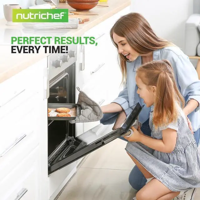 Alt view image 4 of 7 - NutriChef 10-Piece Nonstick Carbon Steel Bakeware Set - Deluxe Kitchen Oven Baking Pans with Gray Coating, Dishwasher Safe - NCBS10S