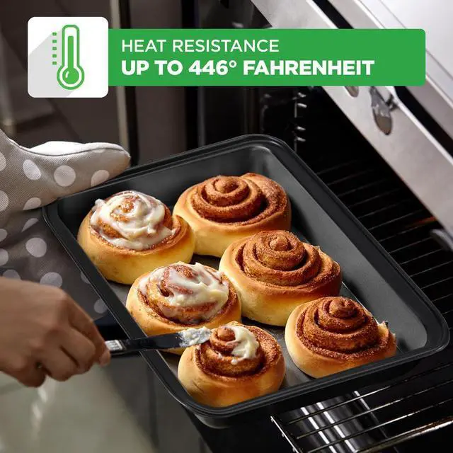 Alt view image 6 of 7 - NutriChef 10-Piece Nonstick Carbon Steel Bakeware Set - Deluxe Kitchen Oven Baking Pans with Gray Coating, Dishwasher Safe - NCBS10S