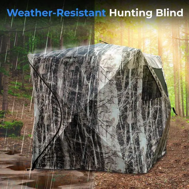 Alt view image 7 of 7 - SereneLife Care Taker Ground Hunting Blind  Water Repellent, UV Treated - SLHT49