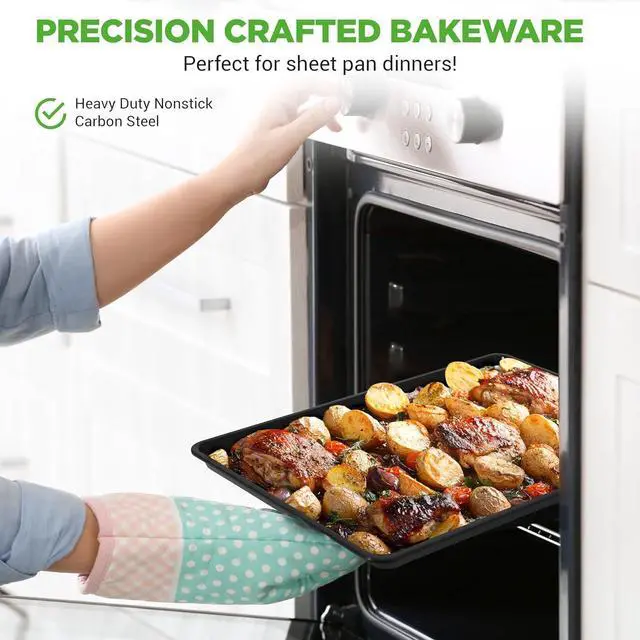 Alt view image 2 of 7 - NutriChef Non-Stick Mega Bake Pan  Metallic Coating, Dishwasher Safe - NCLGBLK1