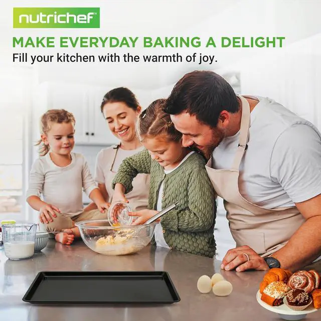 Alt view image 6 of 7 - NutriChef Non-Stick Mega Bake Pan  Metallic Coating, Dishwasher Safe - NCLGBLK1