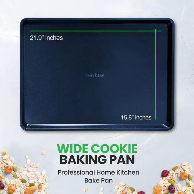 Alt view image 4 of 7 - NutriChef Non-Stick Mega Bake Pan  Blue Diamond Coating, Carbon Steel - NCLG1BD