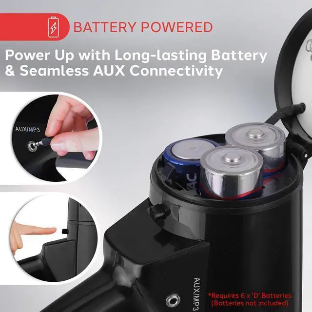 Alt view image 7 of 7 - Pyle 40W Megaphone with Aux/MP3 Input  Talk, Siren & Music Modes, Handheld Microphone - PMP43IN