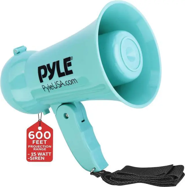 Main image of Pyle 15W Portable Megaphone with Built-in Microphone  Lightweight, Talk & Siren Modes - PMP15