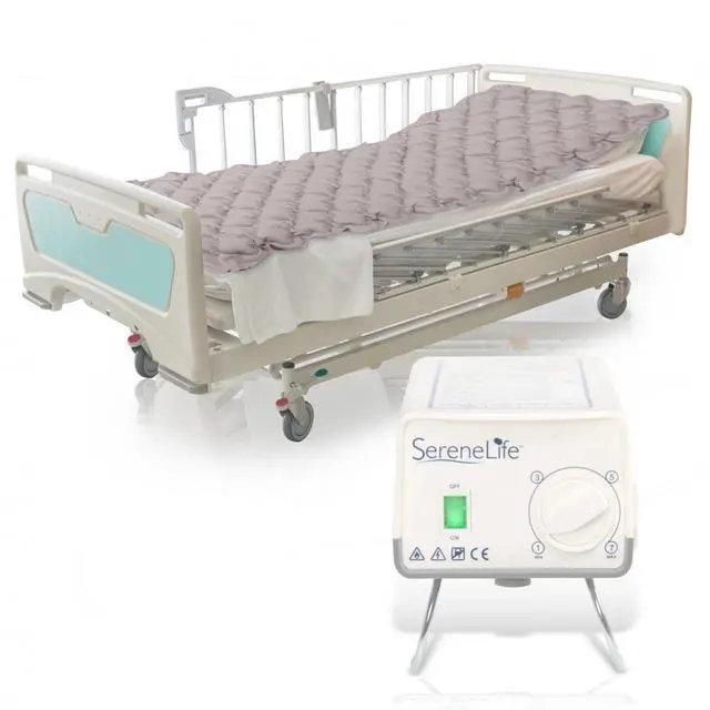 Main image of SereneLife SLAIRMATR45 Hospital Bed Air Mattress, Bubble Pad with Electric Air Pump, Medical Grade